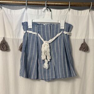 Kohl's Blue and White Striped High Waist Shorts